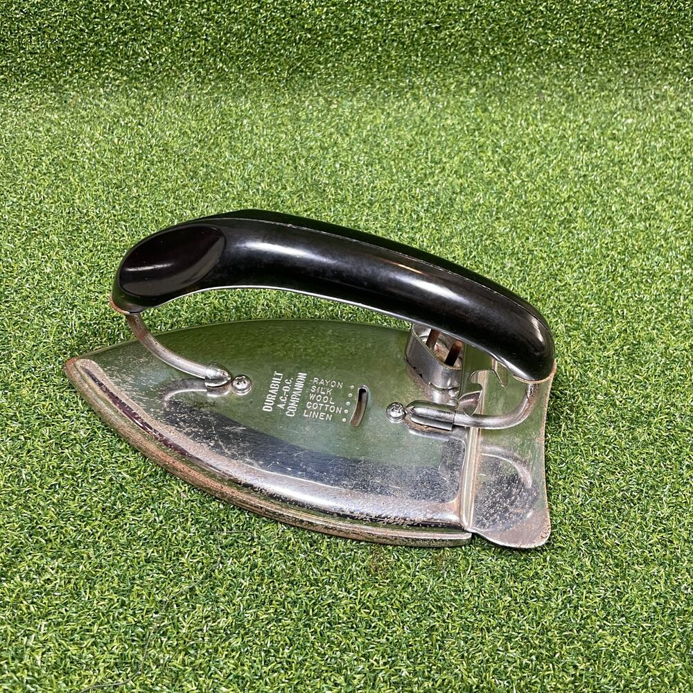 Vintage Winsted Durabilt AC-DC Companion Travel Folding Travel Iron